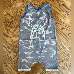 Rag to Raches tank monster romper